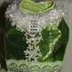 Lime and Snow flakes Formal Dog Dress-2