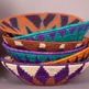 Woven Grass Bowl - Royal Purple & Teal-2