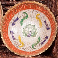 Handpainted Peacock Nesting Bowls - Thumbnail 2