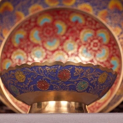 Handpainted floral nesting bowls