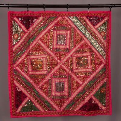 Large pink & green tapestry