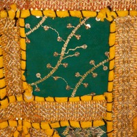 Yellow Patchwork Tapestry - Thumbnail 4