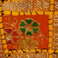 Yellow Patchwork Tapestry - Thumbnail 2