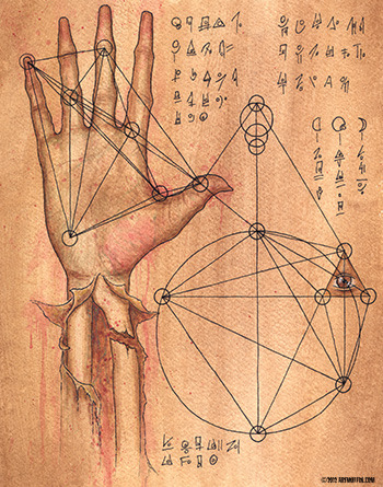 "Page from the Book of Gosh-Hand" print