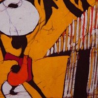 Original African Batik - Sisters at Sunset - Thumbnail 1