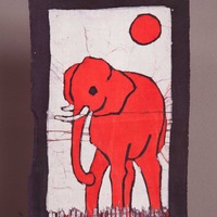 Original African Batik - Safari at Sunset - Thumbnail 1