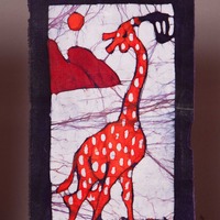 Original African Batik - Safari at Sunset - Thumbnail 2