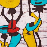 Original African Batik - Women at the Well - Thumbnail 2