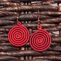 Small Thai Circle Earrings - Thumbnail 1