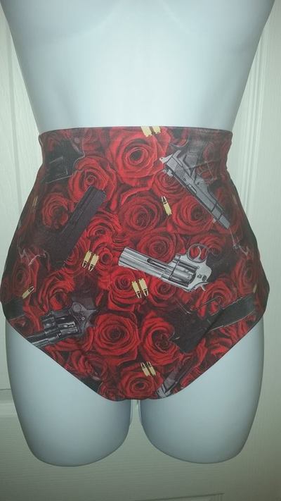 "More Guns than Roses" high waist bottoms