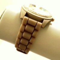 Gold-  Matte Crystal Timepiece  - Thumbnail 1