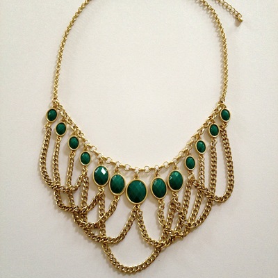 Miranda- verdigris statement necklace 