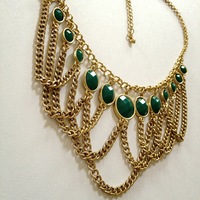 Miranda- Verdigris Statement Necklace  - Thumbnail 1