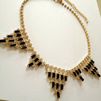 Candice-  Crystal Statement Necklace - Thumbnail 1
