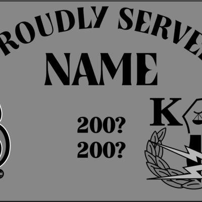 Explosives detection k-9 paw/insignia kennel tag