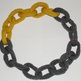 Chain Link Scarf - Color Block Yellow/Gray-1