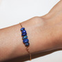 Blue Lapis Stone Bracelet  - 14k Gold Filled - Thumbnail 1