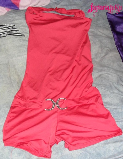 Sexy Orange Halter Romper Sz. M