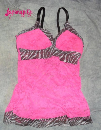 〖Sold Out〗Pink/White-Brown Leopard Print Cami 34B