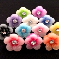 Two Tone Flower Studs - Thumbnail 1