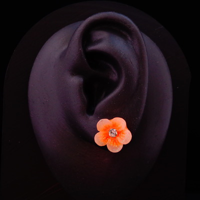 Two tone flower studs