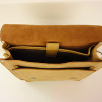 Desert Med Leather Satchel - Full Grain - Thumbnail 4