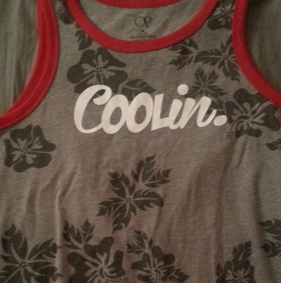 Coolin. grey floral printed tank