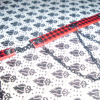 Red & Black Houndstooth Choker - Thumbnail 3