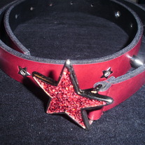 Red Star Spike Belt (Choker, Bracelet) 