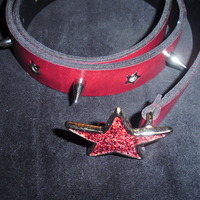 Red Star Spike Belt (Choker, Bracelet)  - Thumbnail 1