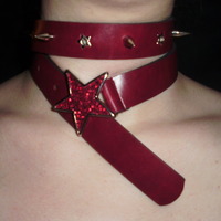 Red Star Spike Belt (Choker, Bracelet)  - Thumbnail 3