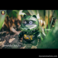 KIDROBOT Alexander Stitchy custom 4" Kracka  - Thumbnail 1