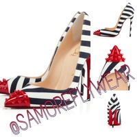 CHRISTIAN LOUBOUTIN GEO PUMP 120 MM RED - Thumbnail 4