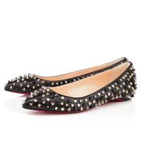 CHRISTIAN LOUBOUTIN PIGALLE SPIKES FLAT BLACK/MIX - Thumbnail 1