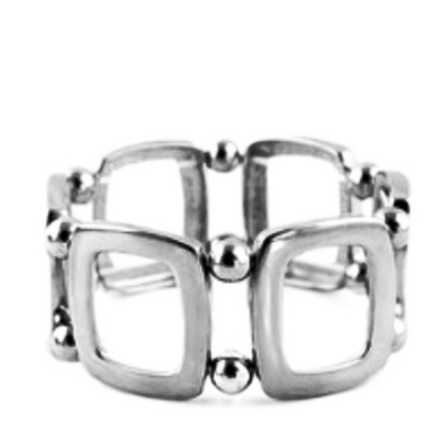 Silver squared bracelet