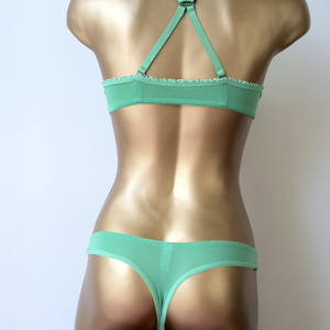 Green Lace Thong - Size S - Thumbnail 1
