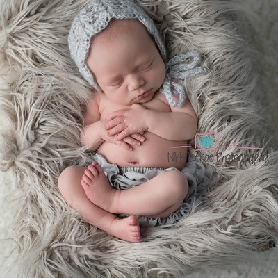 Newborn moonstone bonnet