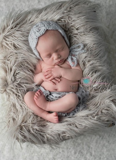 Newborn moonstone bonnet