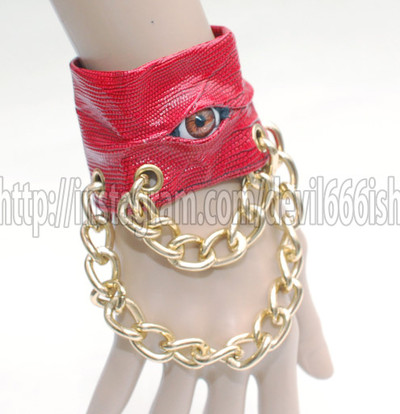  Muscle texture eyeball Chain bangle
