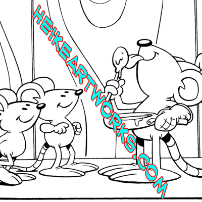 Garfield #8 "santa mouse" story page 2 inks from boom studios