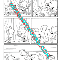 Garfield #8 "Santa Mouse" story page 2 inks from Boom Studios - Thumbnail 1