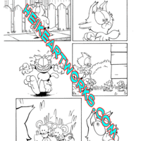 Garfield #8 "Santa Mouse" story page 3 inks from Boom Studios - Thumbnail 1