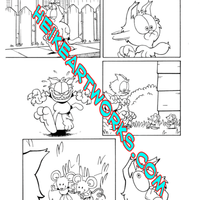 Garfield #8 "santa mouse" story page 3 inks from boom studios