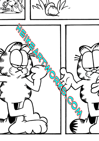 Garfield #8 "Santa Mouse" story page 4 inks from Boom Studios.