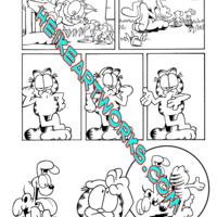 Garfield #8 "Santa Mouse" story page 4 inks from Boom Studios. - Thumbnail 1