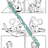 Garfield #8 "Santa Mouse" story page 6 inks from Boom Studios - Thumbnail 1