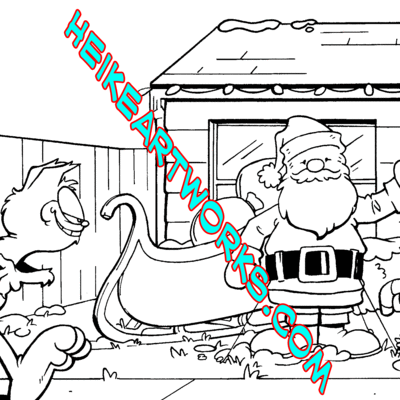 Garfield #8 "santa mouse" story page 7 inks from boom studios.