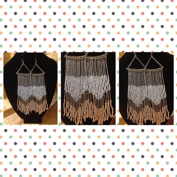 Beaded String Earrings