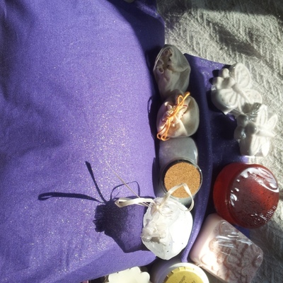 Aromatherapy personal home spa kit in purple glitter - Thumbnail 1