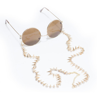 Sparkling spikes(glod)glasses chain